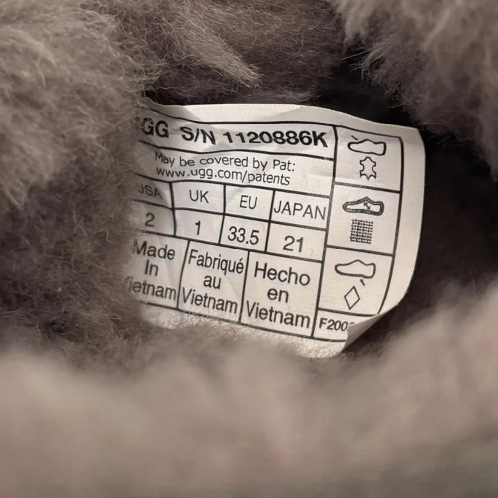 UGG Australia Kids 2 Moccasin‎ Slippers Dark Gray Twinsole